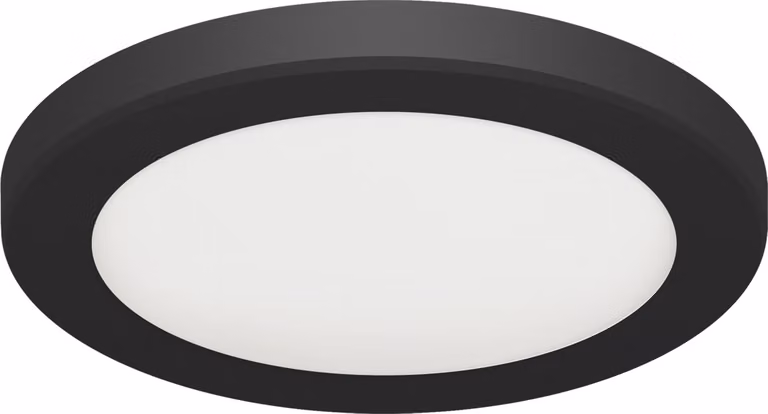 Plafoniera LED rotonda D: 22 cm Nero Bianco Variazione di colore 4700 K 2220 lm
