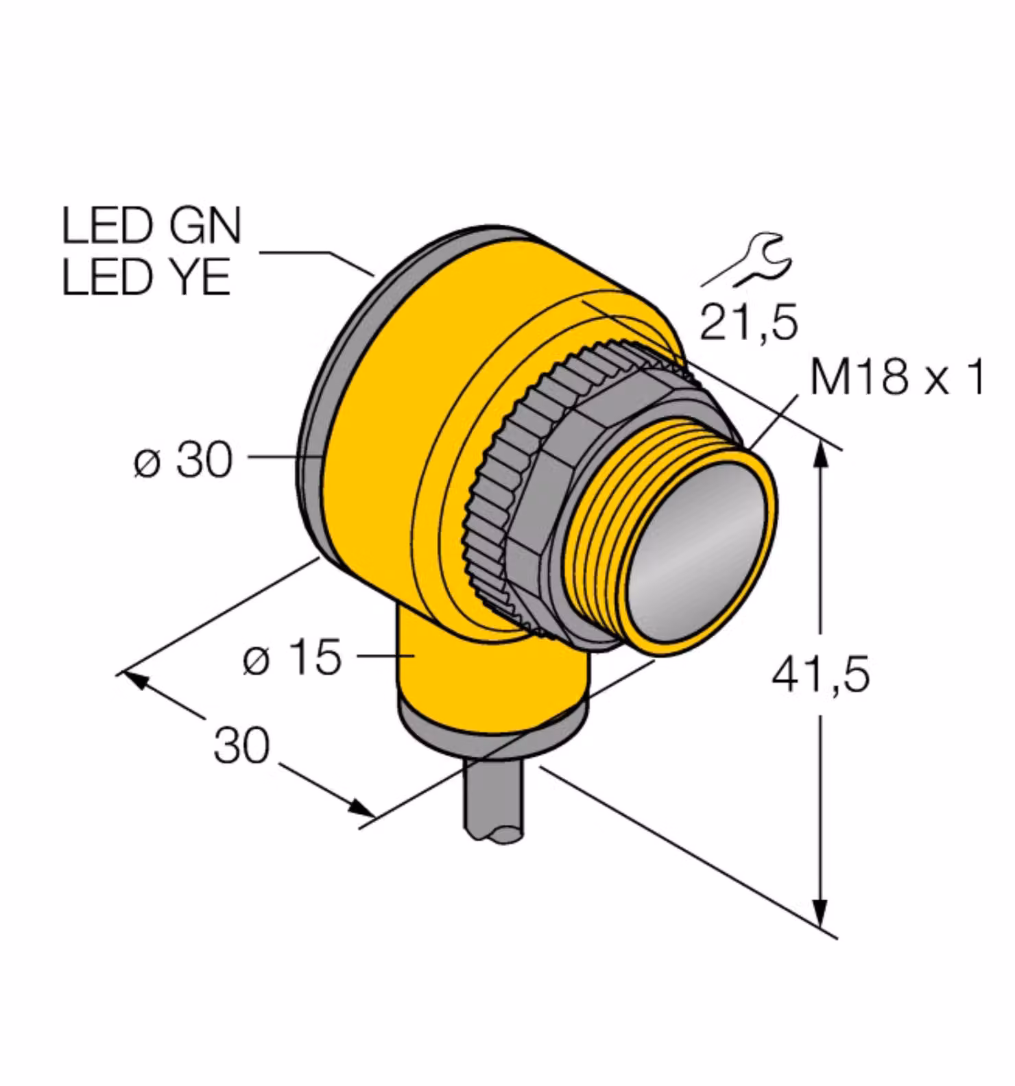 Turck 3032472 - T18SP6LP, Sensore optoelettronico a riflessione