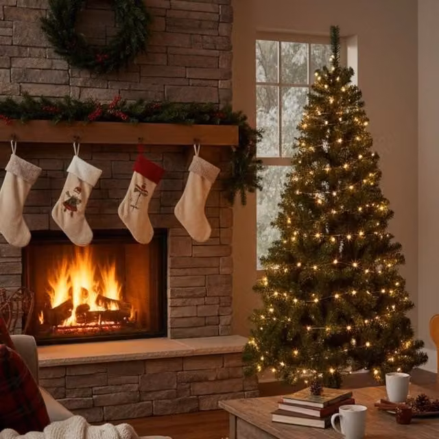 Albero di Natale Caresana Verde con 948 Rami, Altezza: 200 cm, Larghezza: 110 cm, Profondità: 110 cm