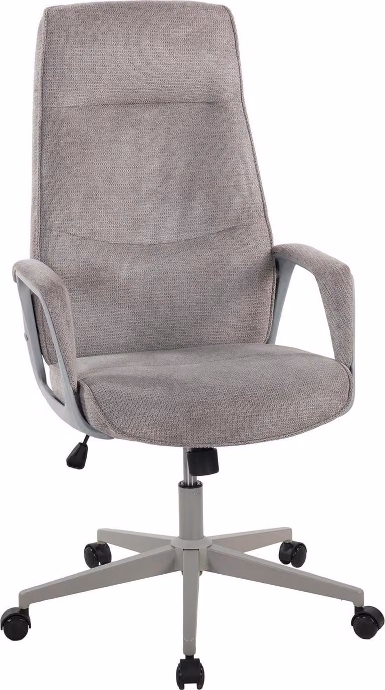 Poltrona direzionale - Grigio - Struttura in metallo - Tessuto intrecciato - Con meccanismo a dondolo