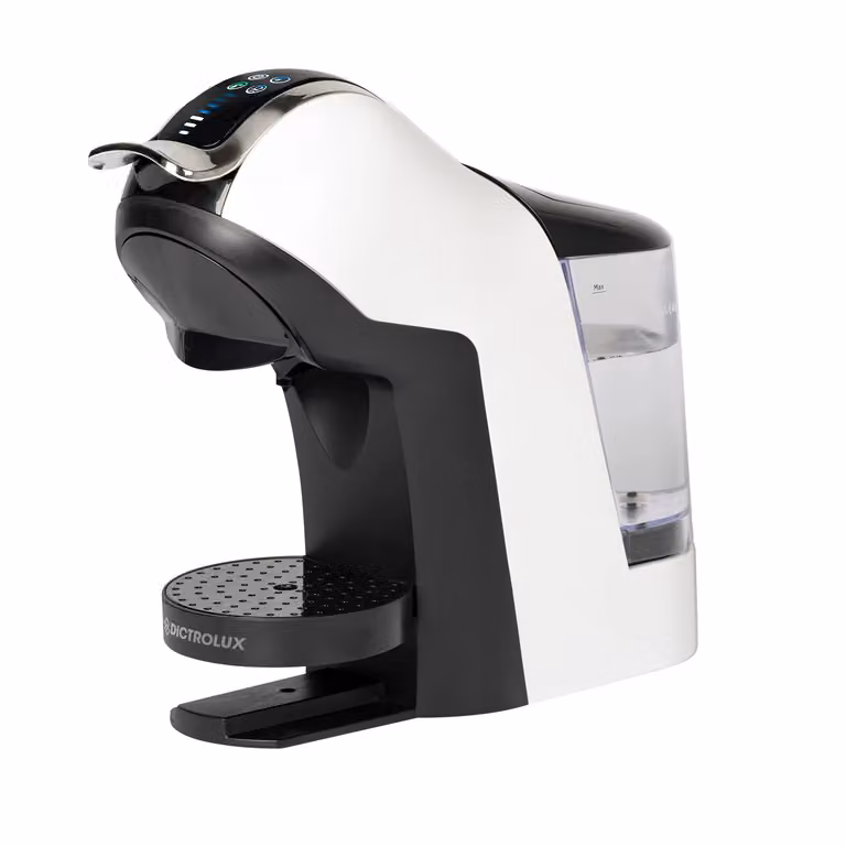 Macchina da caffè 3 in 1 DICTROLUX White con display touch e preinfusione, 1400 Watt, compatibile con Nespresso Original