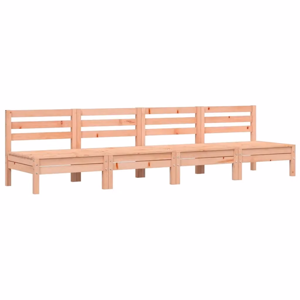 Set di 4 divani da giardino senza braccioli vidaXL in legno massello Douglas di colore marrone con cuscini inclusi – 2