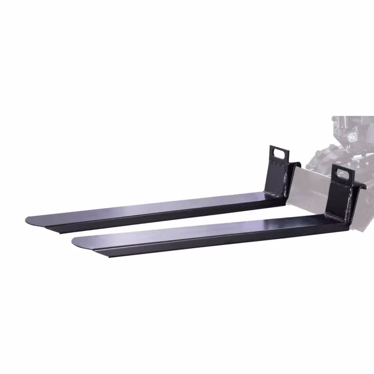 Forcella portapallet Scheppach per miniescavatori, compatibile con modelli EXC1400, larghezza 700 mm, progettata per il trasporto di pallet europei