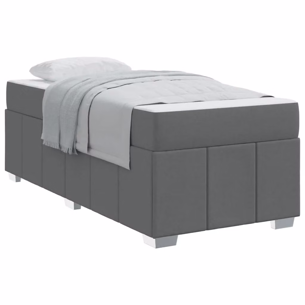 Struttura letto con contenitore a sollevamento vidaXL in tessuto, L 80 x P 200 cm, Grigio – 2