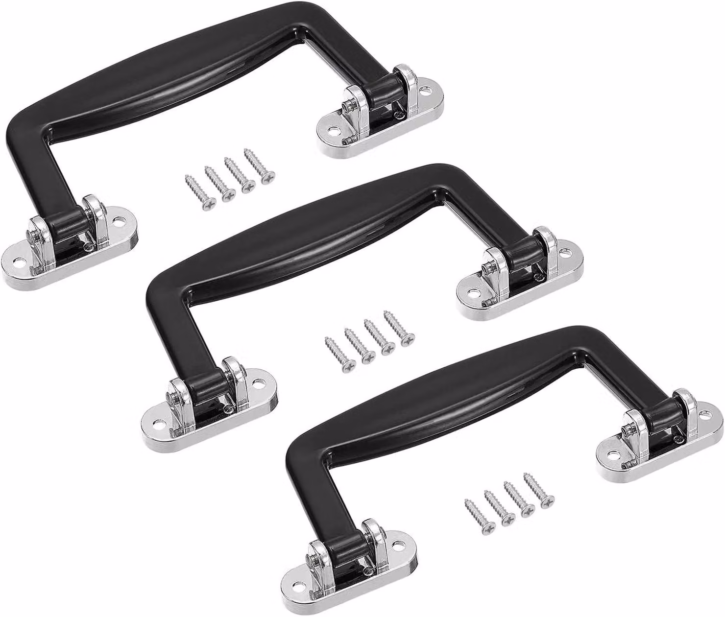Set di 3 maniglie in plastica, lunghezza 130 mm, maniglie di ricambio per valigie e scatole degli attrezzi