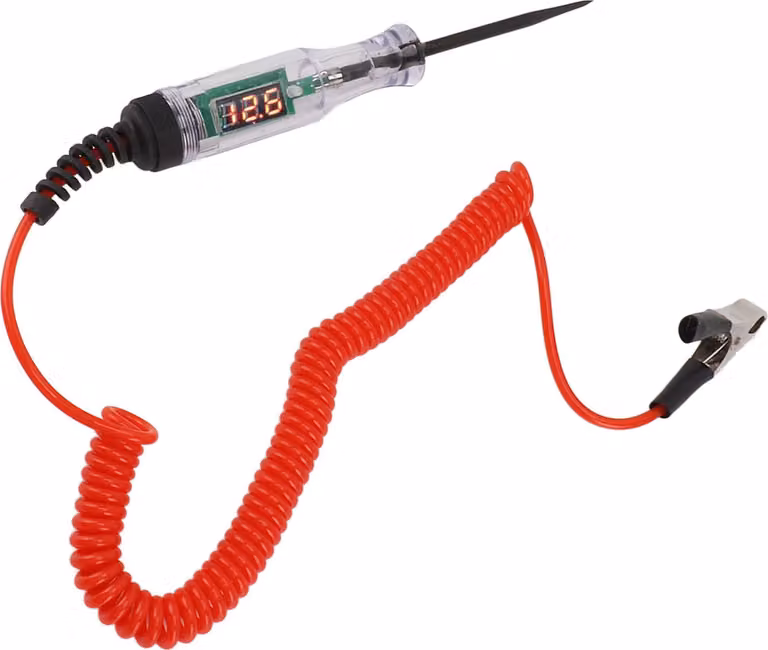 tester di circuiti automobilistici da 6 a 48 V, display LCD digitale, tensione continua, strumento per impianti elettrici di auto, SUV, camper, camion