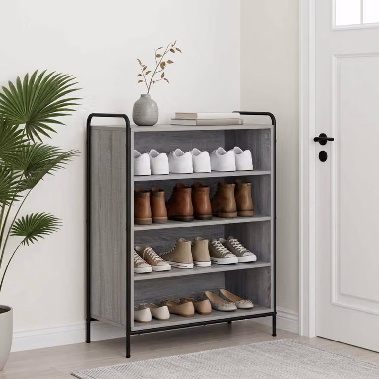 vidaXL Mobile per scarpe 76 x 36,5 x 93 cm Legno ingegnerizzato