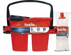 Set mocio con strizzatore Tonkita Strizzo 775 S7 rosso da 14 Lt