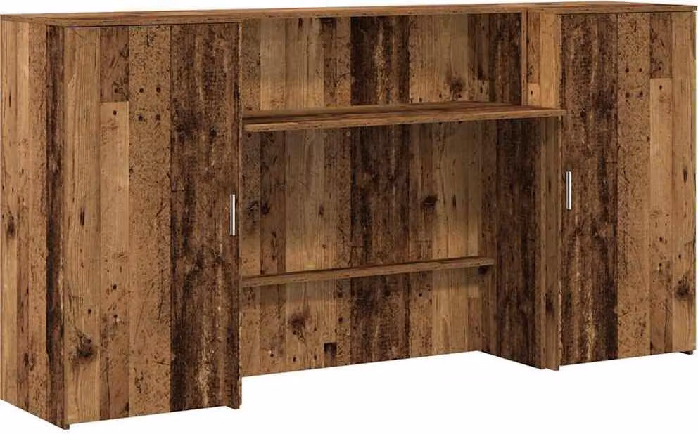 Banco Reception Legno Vecchio 200x50x103,5 cm Legno Multistrato
