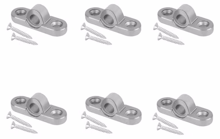 Set di 6 supporti a parete per tende da sole, completo di viti