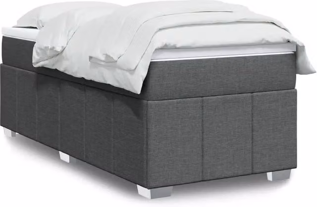 Letto Ibrido con Giroletto a Molle e Materasso vidaXL Grigio e Bianco L/P/H: 90 x 190 cm