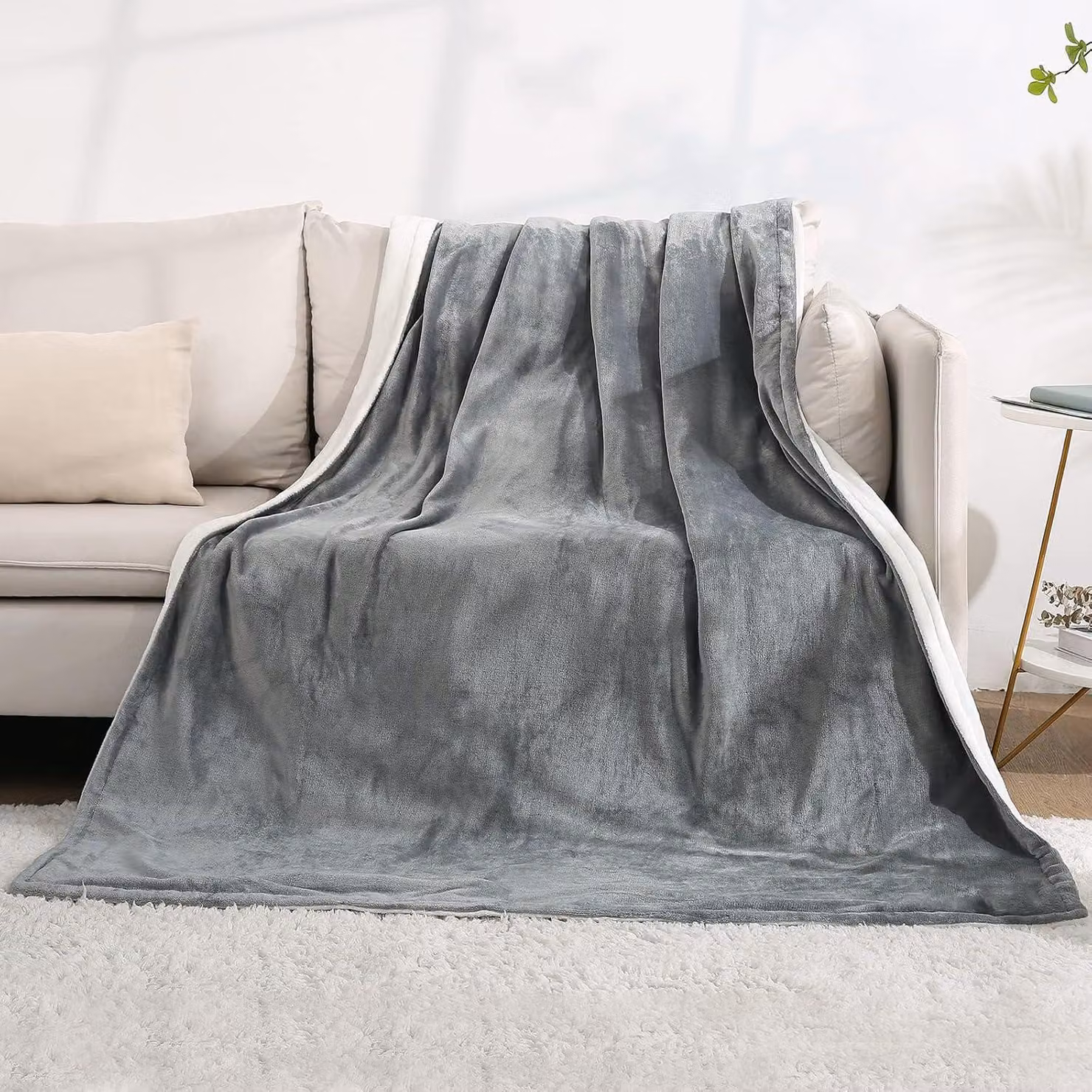 Coperta elettrica, coperta riscaldante, coperta elettrica con spegnimento automatico, 4 livelli di riscaldamento, 10 ore, timer per lo spegnimento automatico, 180 x 130 cm