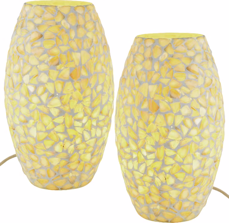 set di 2 lampade da tavolo boho decorative Lampada da comodino in mosaico di vetro Tiaga -2-