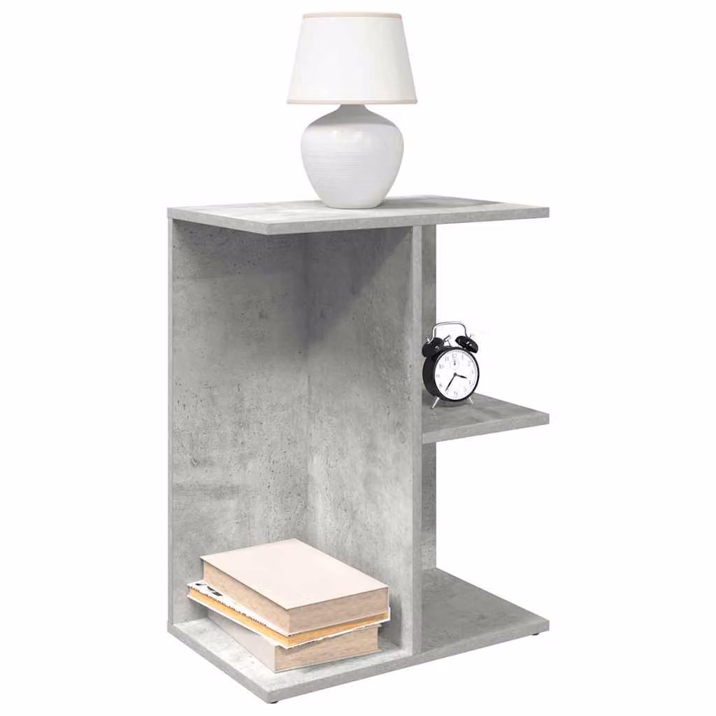 Set di 2 comodini moderni vidaXL in MDF grigio opaco, sospesi a parete, L: 46,5 cm, P: 29 cm, H: 61 cm