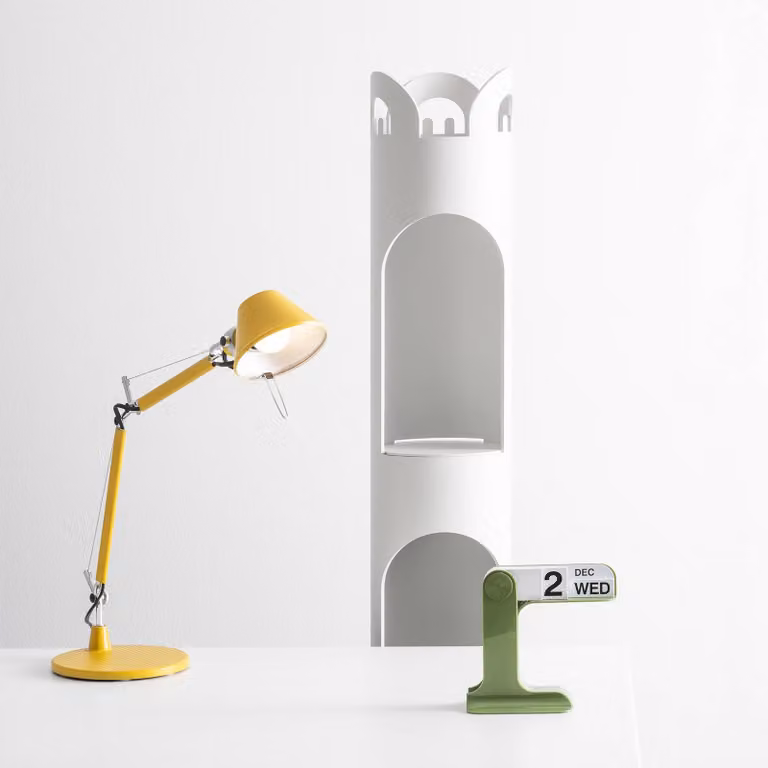 Artemide Lampada da scrivania Tolomeo Micro, Giallo / Arancione, Studio / Ufficio, Alluminio, Design, Lampada da tavolo