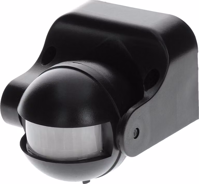 Rilevatore di movimento Impostazione verticale a 180 gradi IP44 1200W nero