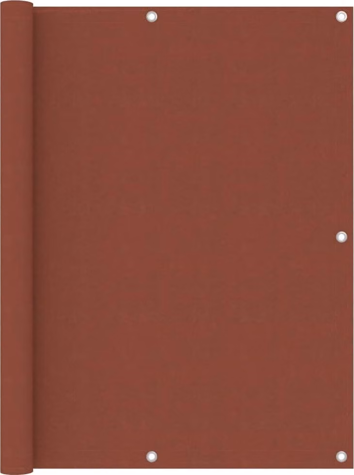 The Living Store Paravento per balconi rosso terracotta 120x500 cm Tessuto Oxford