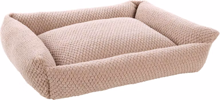 Cesto rettangolare in tessuto jacquard color taupe, marca Flamingo, dimensioni 80x67x22 cm, lavabile, con base antiscivolo