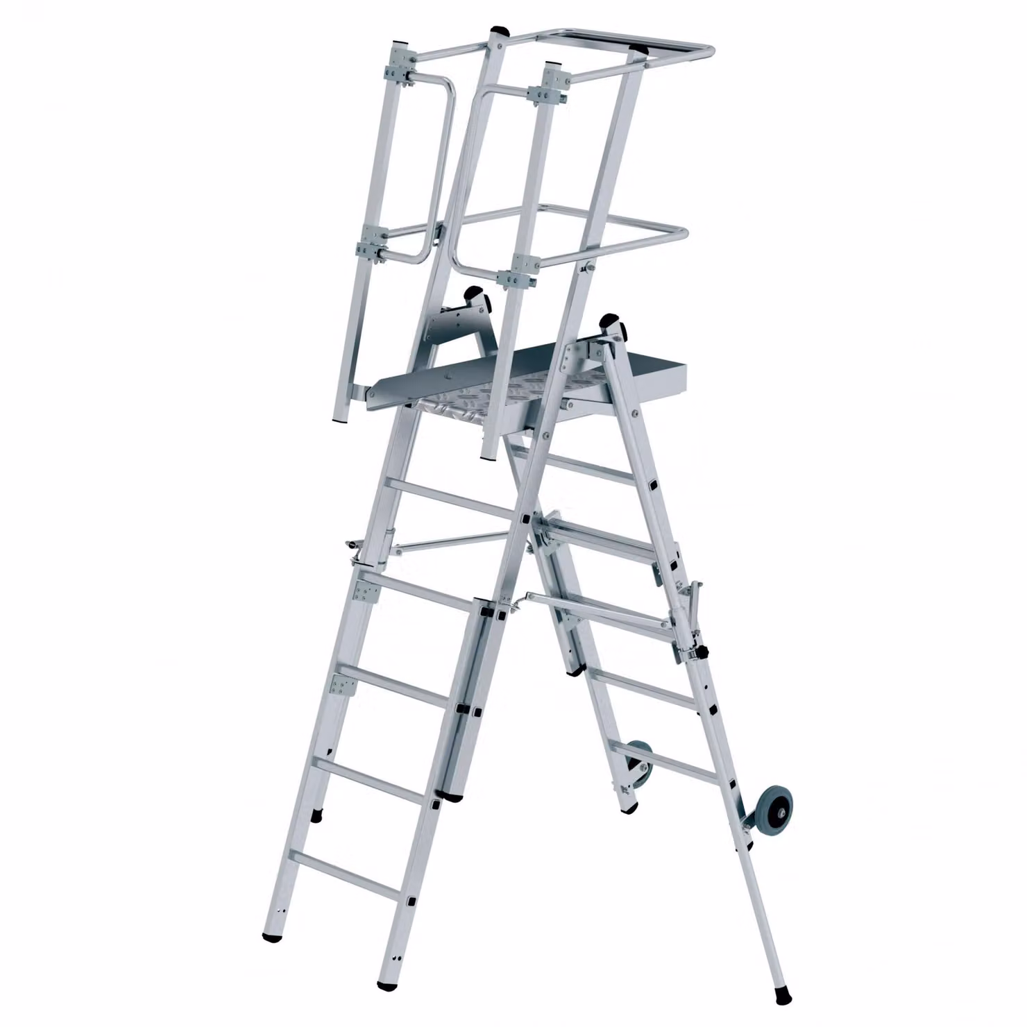 Scala a piattaforma FlexxStep 4 pioli con estensione telescopica 2 pioli