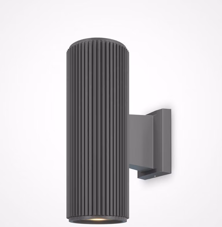 Maytoni Applique da esterno Rando E27, Grigio, IP54, 2 punti luce, metallo