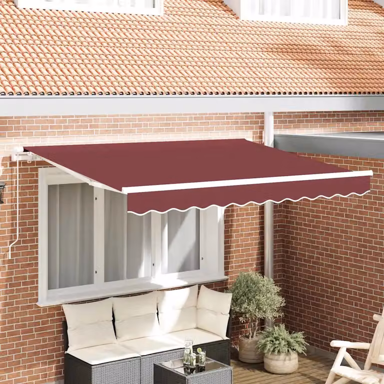 Telo di ricambio per tenda da sole vidaXL in poliestere, Rosso Borgogna, 3,5 x 2 m