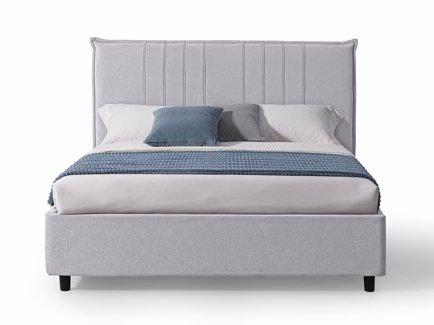 Letto Matrimoniale con Contenitore BILBAO Grigio
