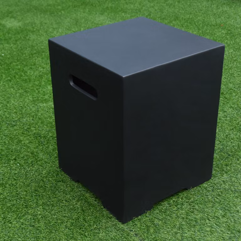 MODENO Abdeckung für 5kg Gasflasche Beton-Optik Dunkel 40x40x51cm