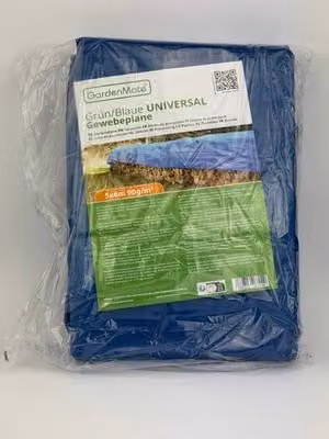 Telo in tessuto GardenMate, telo di copertura universale, verde e blu, 5x6 m, 90 g/m², impermeabile