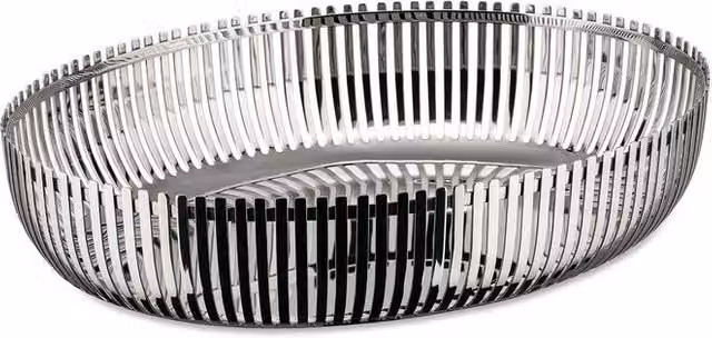 Cestino ovale Alessi PCH06-26 in acciaio inox color argento