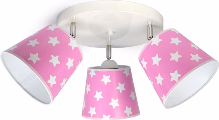 Lampada da soffitto Lampada da soffitto Lampada per bambini Lampada a stella multicolore in metallo 230V 299 300 G3 (300-G3 star, rosa)