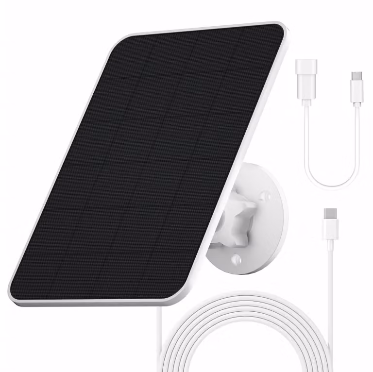Pannello solare per telecamera di sicurezza, 5V 4W con connettore Micro-USB