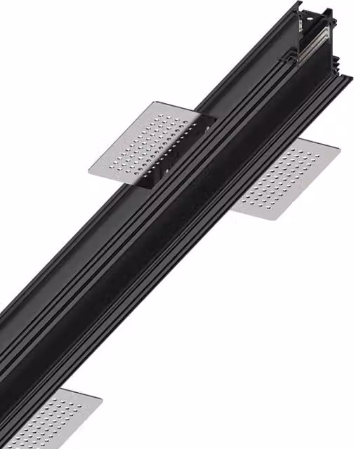 Profilo LED incassato Eglo in alluminio nero da 200 cm