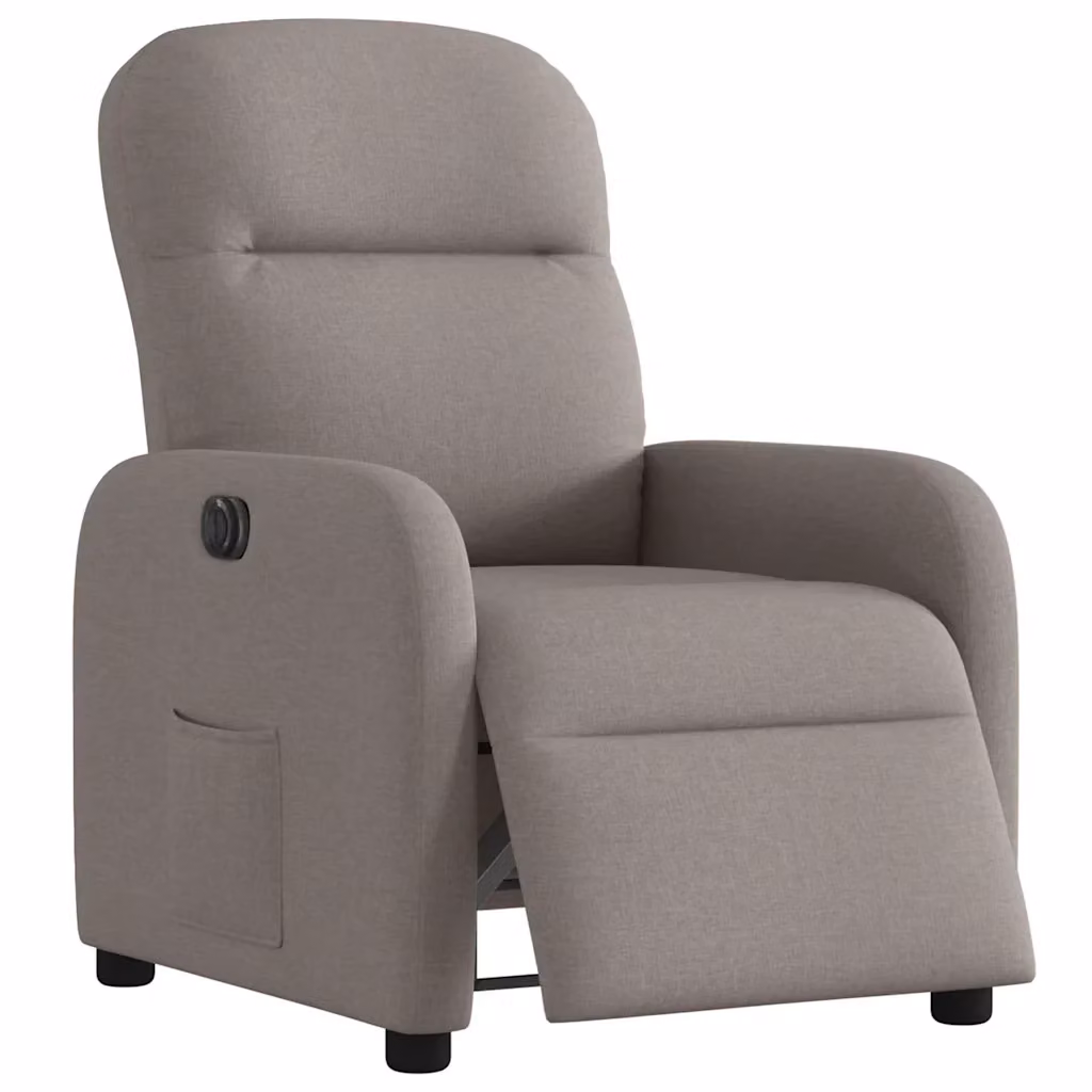 Poltrona Reclinabile Elettrica vidaXL in Tessuto Beige e Grigio con Braccioli e Funzione Auto-Return per il tuo Relax in Soggiorno – 2