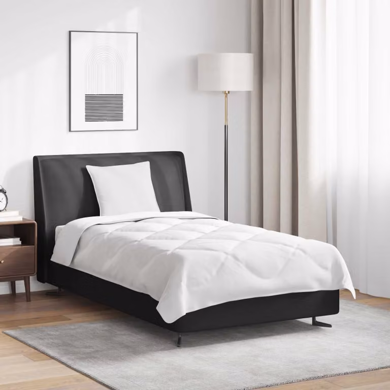 Set Duvet per Tutte le Stagioni e 2 Cuscini vidaXL in Microfibra Bianca Traspirante