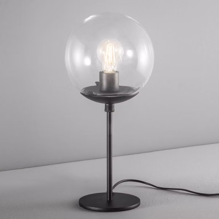Metallux Lampada da tavolo Global, Nero, Soggiorno / Sala da pranzo, Metallo, Lampada da tavolo