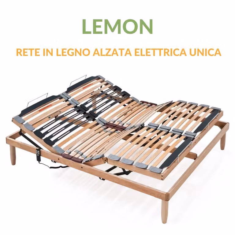 Rete Legno Motorizzata LEMON ELETTRICA ALZATA UNICA 160x200 cm