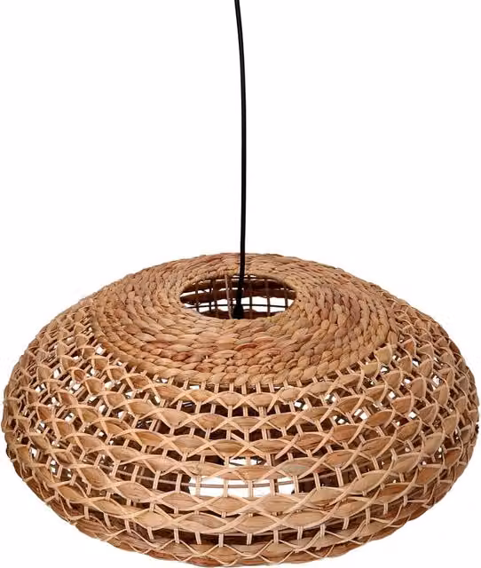 Lampadario in rattan naturale con attacco cm Ø60xh29,5