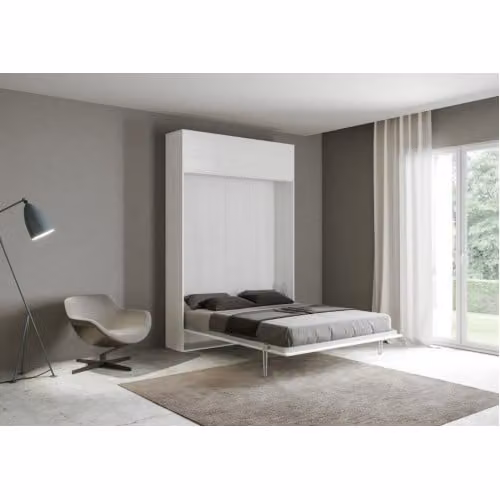 Letto Kentaro matrimoniale a scomparsa in legno con pensile Itamoby