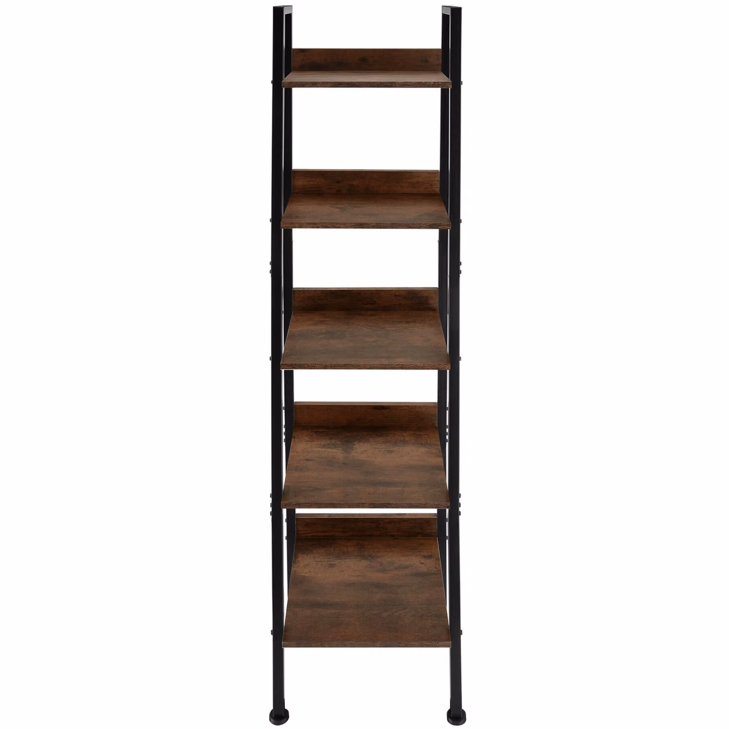 Scaffalatura Tectake in stile industriale in legno e metallo marrone, L: 35,5 cm, P: 31,5 cm, H: 170,5 cm – 3