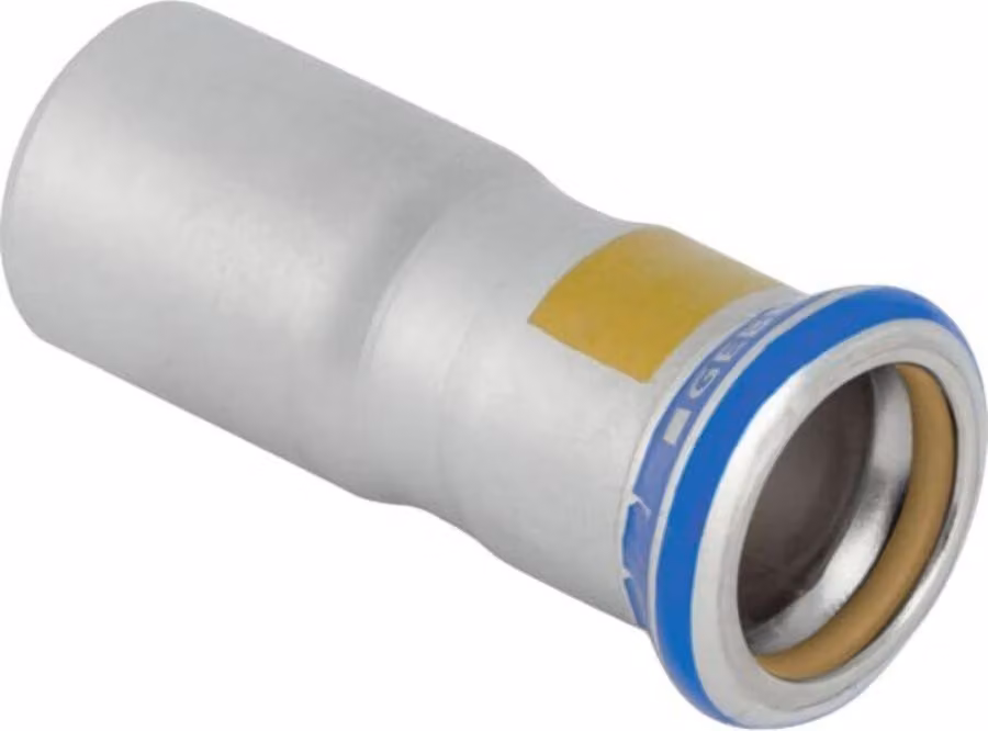 Riduzione gas Geberit Mapress d= 54x22mm, con estremità a innesto, acciaio inox