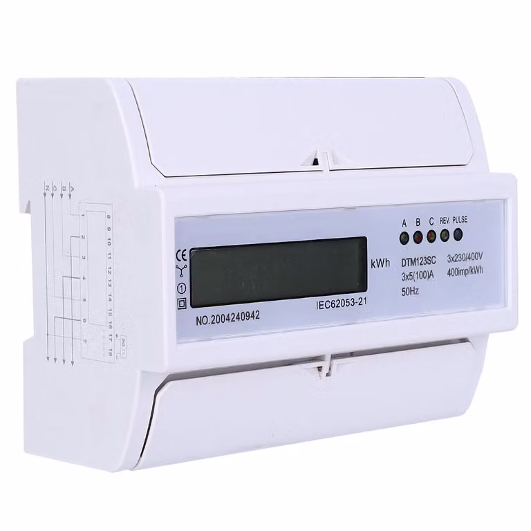 230/400 V 5-100 A Consumo energetico Contatore digitale di elettricità trifase Contatore di kWh con LCD