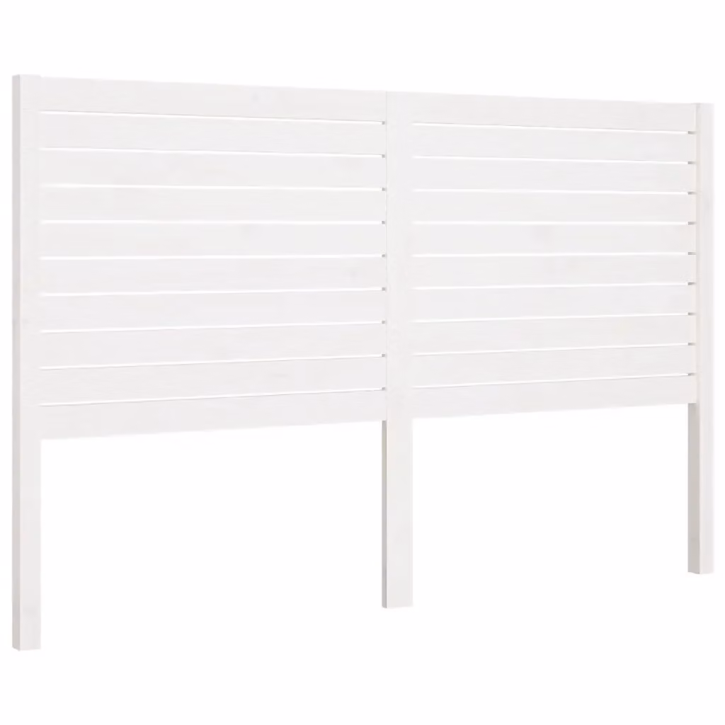 Testiera per Letto Decorativa Design Mania in Legno Massello di Pino Bianco con Design a Righe L/P/H: 186 x 4 x 100 cm – 2