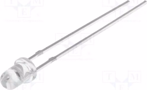 5 LED rossi, angolo di emissione 30°, 3mm, OSR5JA3131A-1MA, diodi LED a foro passante (THT), 3mm, 120÷150 mcd