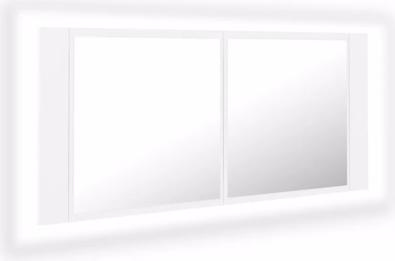 Specchio da Bagno con LED Bianco 100x12x45 cm in Acrilico