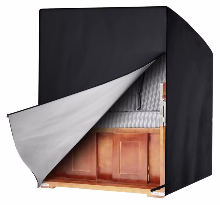 Copertura protettiva per sdraio da spiaggia, resistente alle intemperie, per 2 posti, impermeabile, in tessuto Oxford 420D, dimensioni L135 x P105 x H175/140 cm