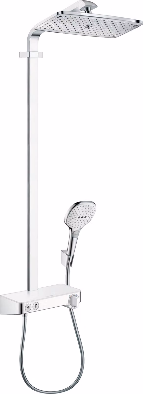 Hansgrohe Showerpipe Raindance Select Weiss / chrom Piatto doccia KB Raindance E 360 ST