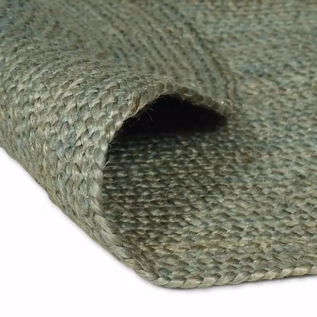 Tappeto ovale in juta moderno color verde, L: 205 cm x P: 305 cm – 1