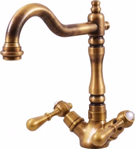 Miscelatore da lavabo in cristallo Retro ROMANTIC con sifone RAV SLEZAK cromato, ottone o oro