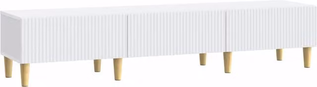 Mobile TV moderno Design In bianco in legno ingegnerizzato L: 147 cm, P: 34,5 cm, H: 30 cm