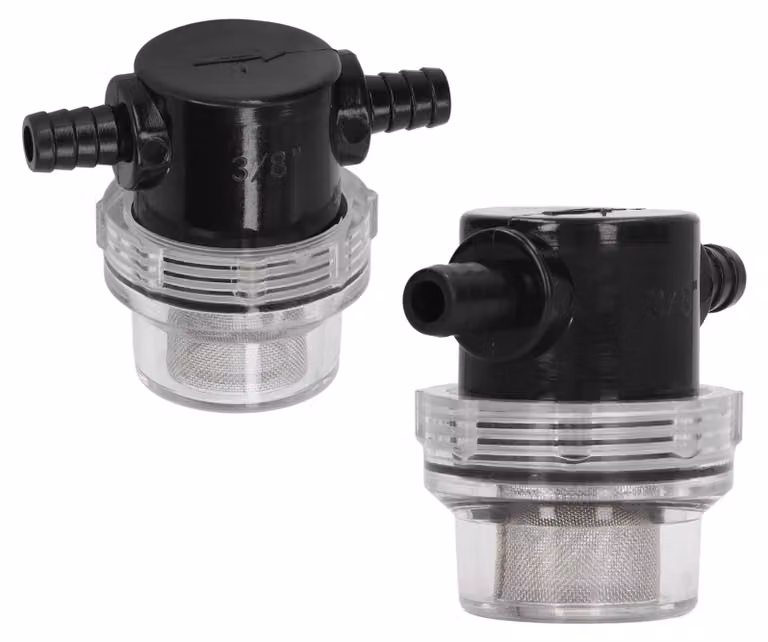 Filtro per pompa dell'acqua, a rete da 50 mesh, filtro sedimentatore in linea, con attacchi da 3/8" e 1/2"